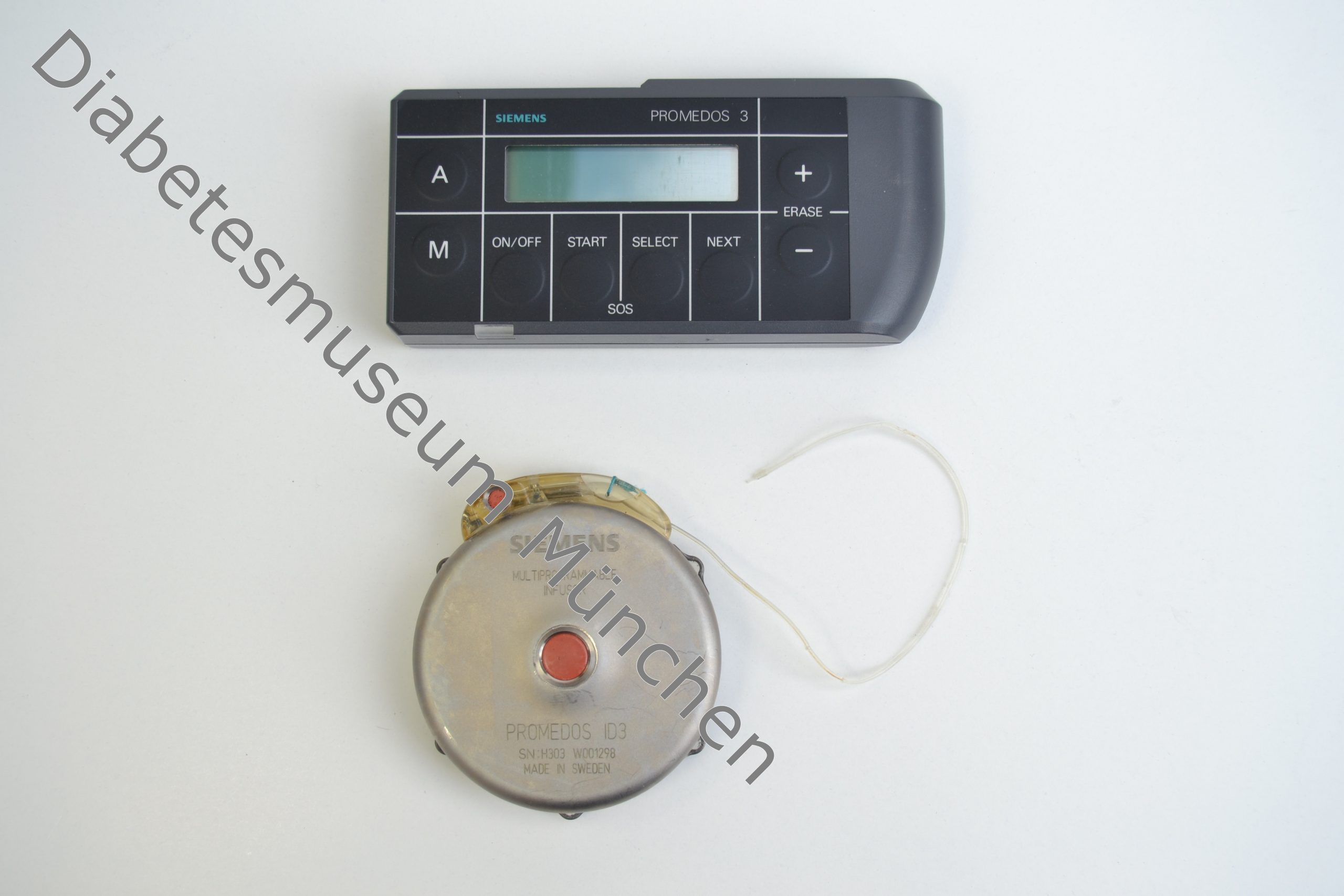 Implantierbare Insulinpumpe Promedos E 03 mit Programmiergerät,1992