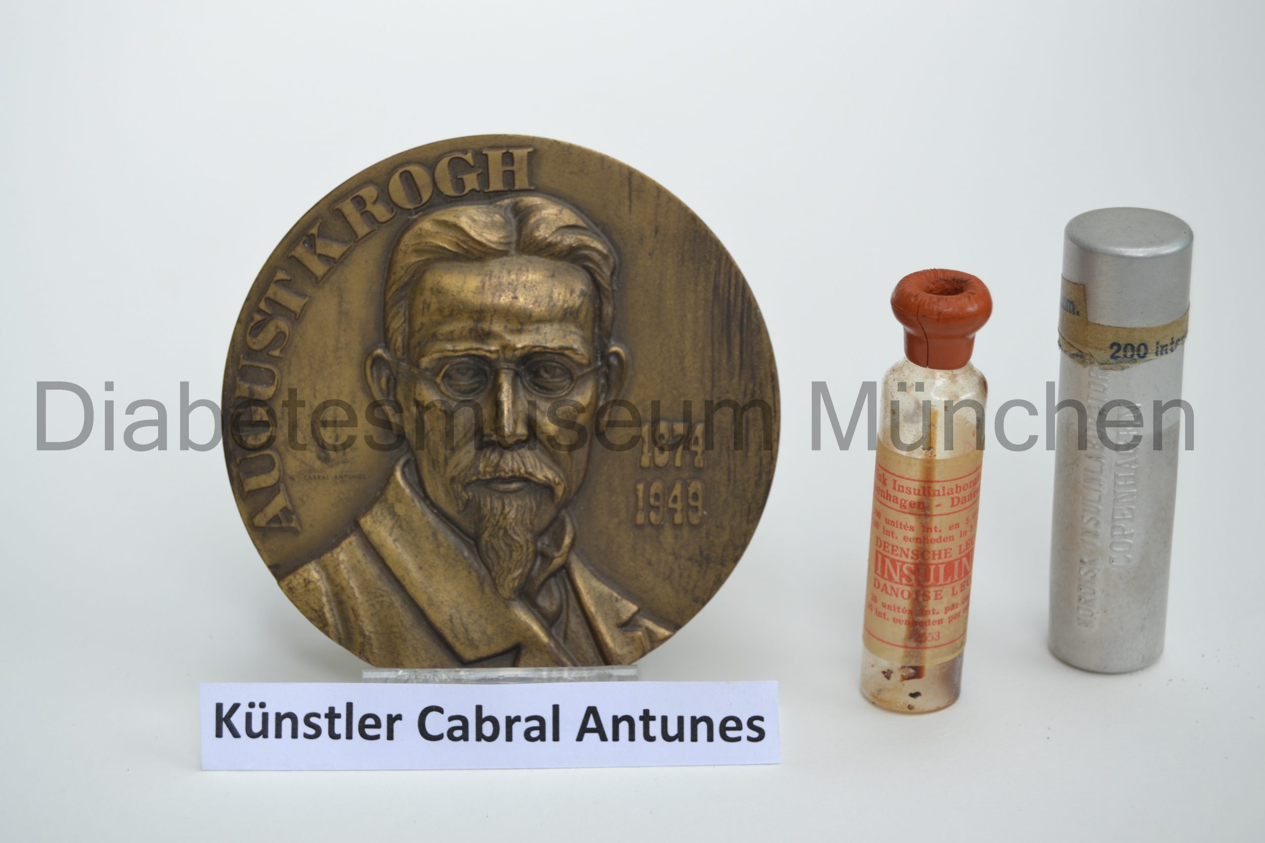 Medaille August Krogh mit Insulin um 1928 von Nordisk