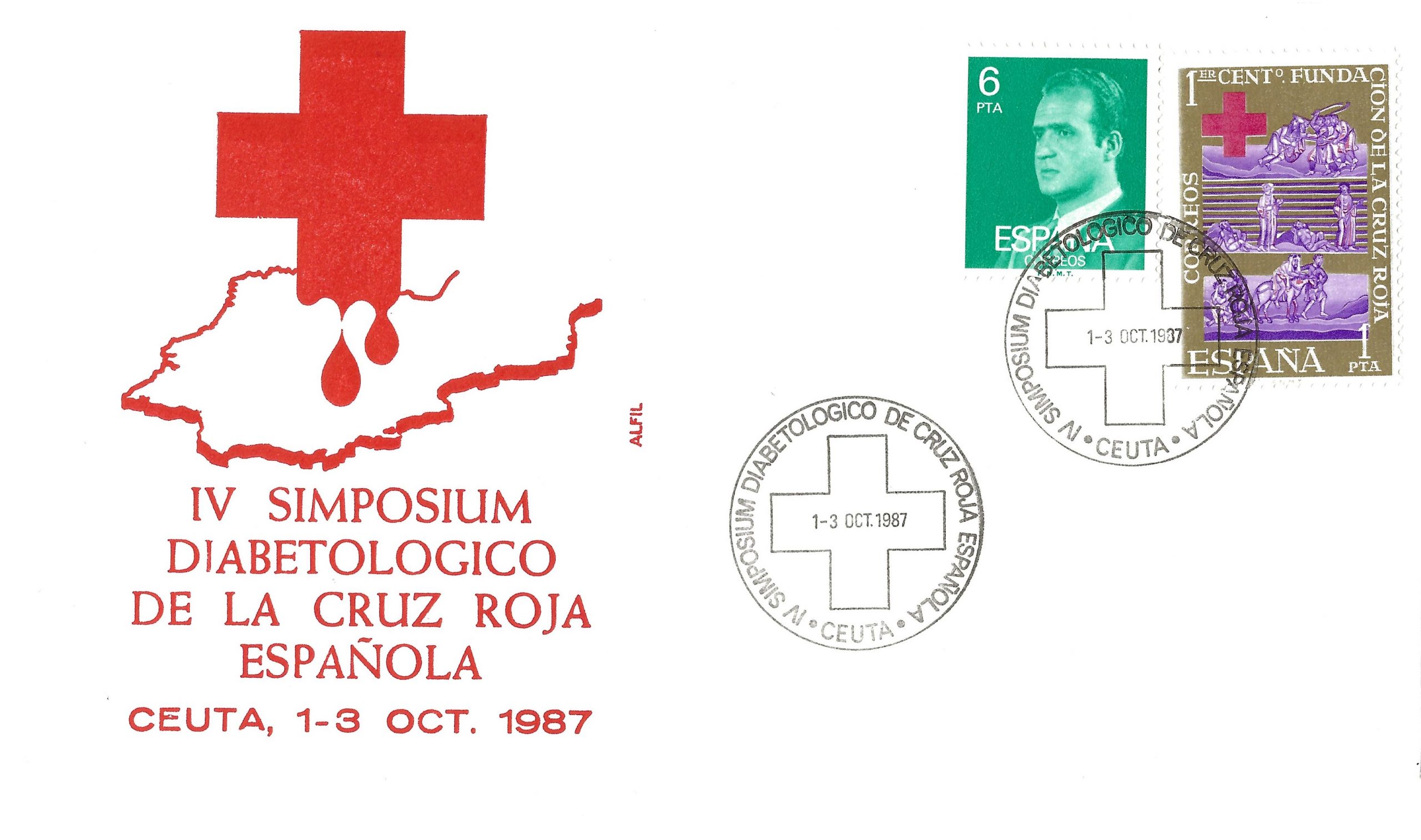Brief, Spanien, 1987, 4. Symposium für Diabetologie