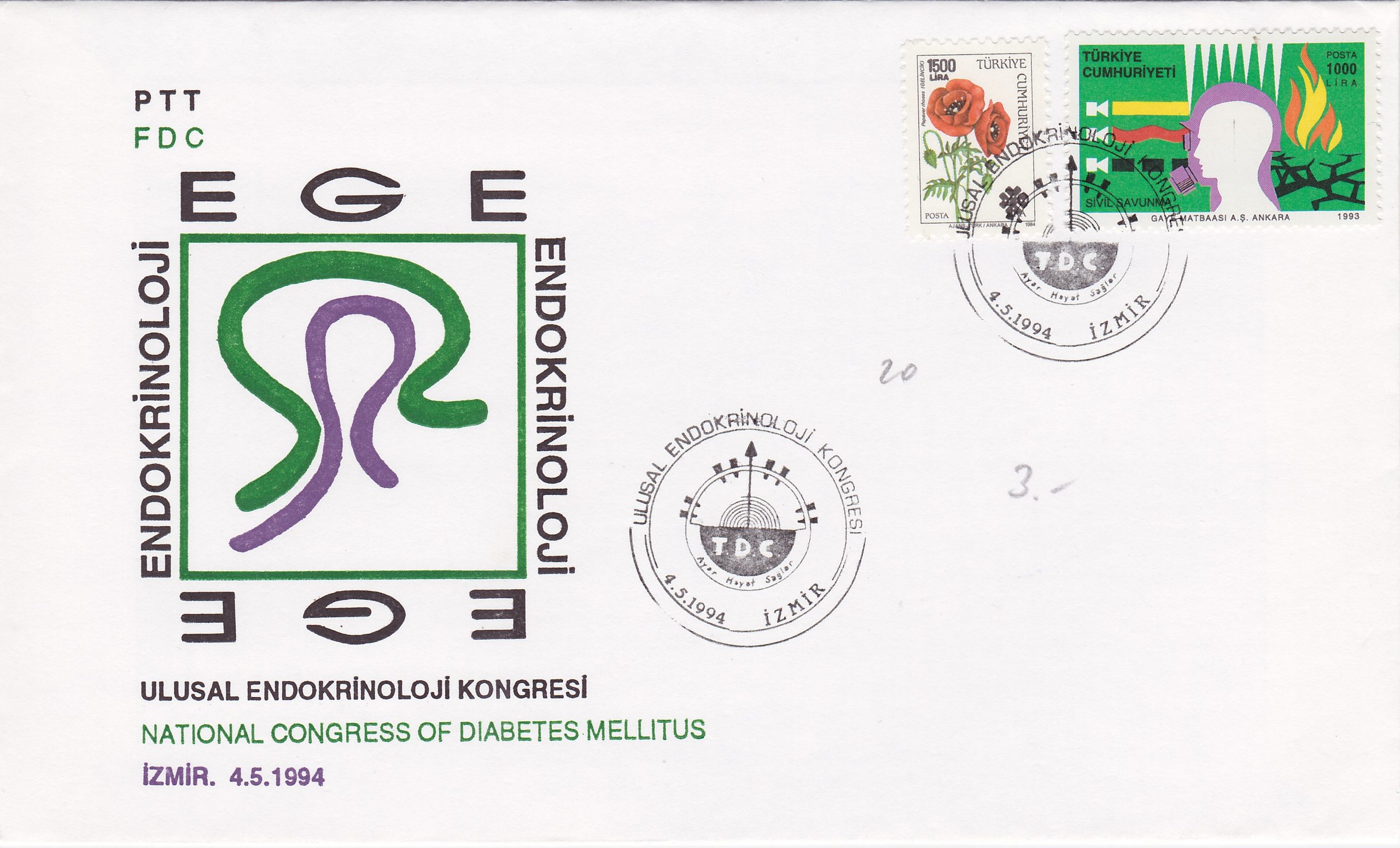 Brief, Türkei, 1994, Endokrinologie Kongress
