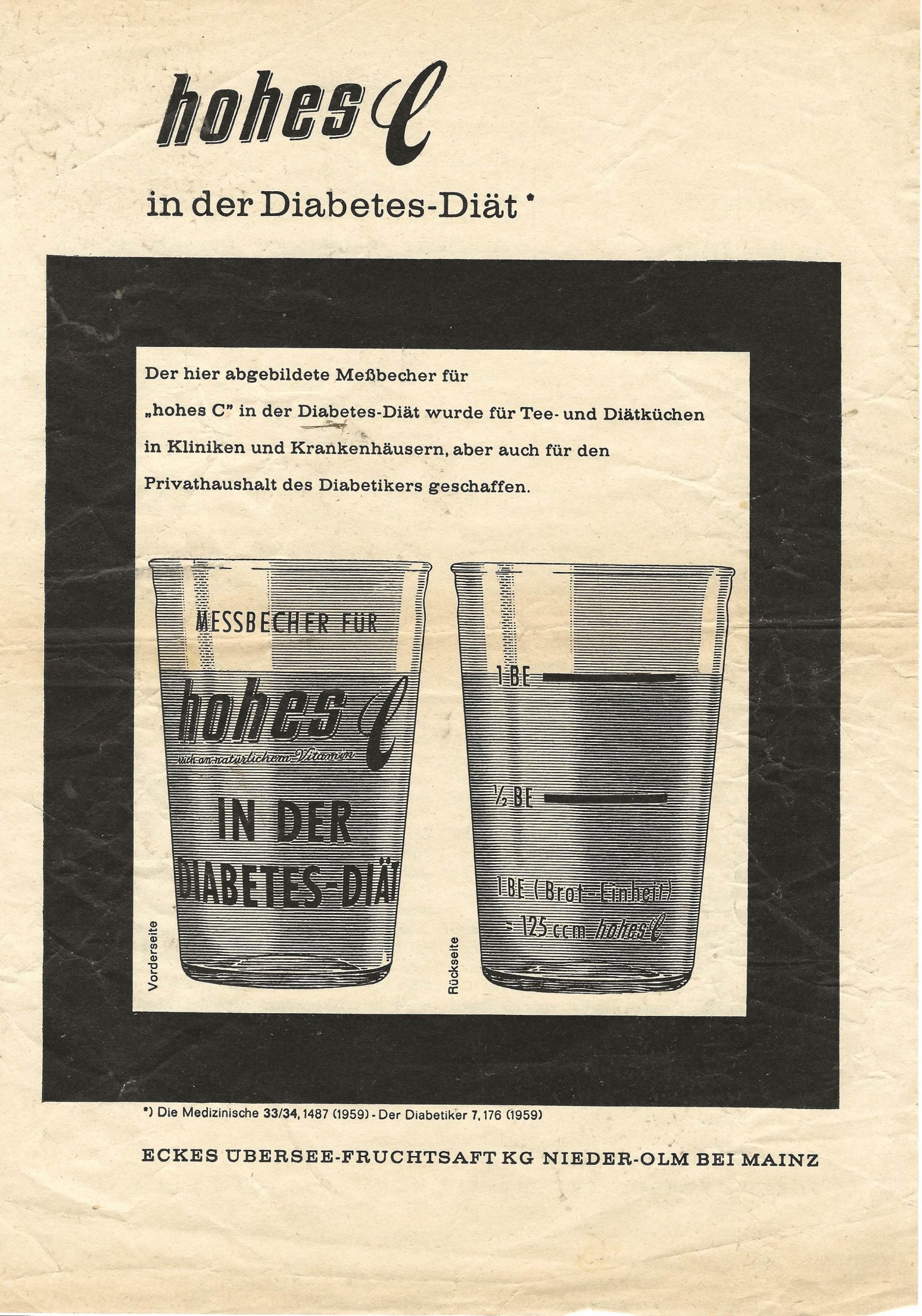 Hohes C Werbung, 1959